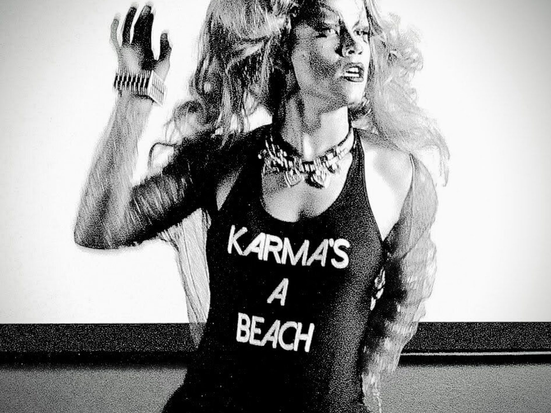 Brian Garcia performs in drag as Karma Suicide