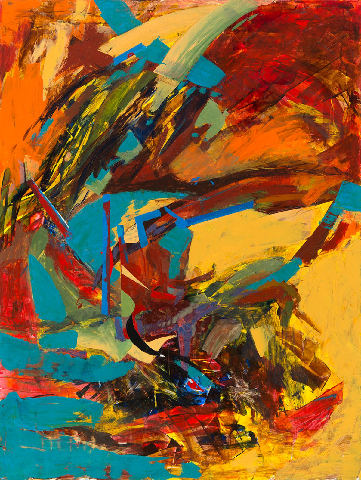 Visual Symphony 6 Mozart Symphony No 40 in G Major2 C K550 and Symphony Concertante K364 Acrylic on Prepared Wooden panel